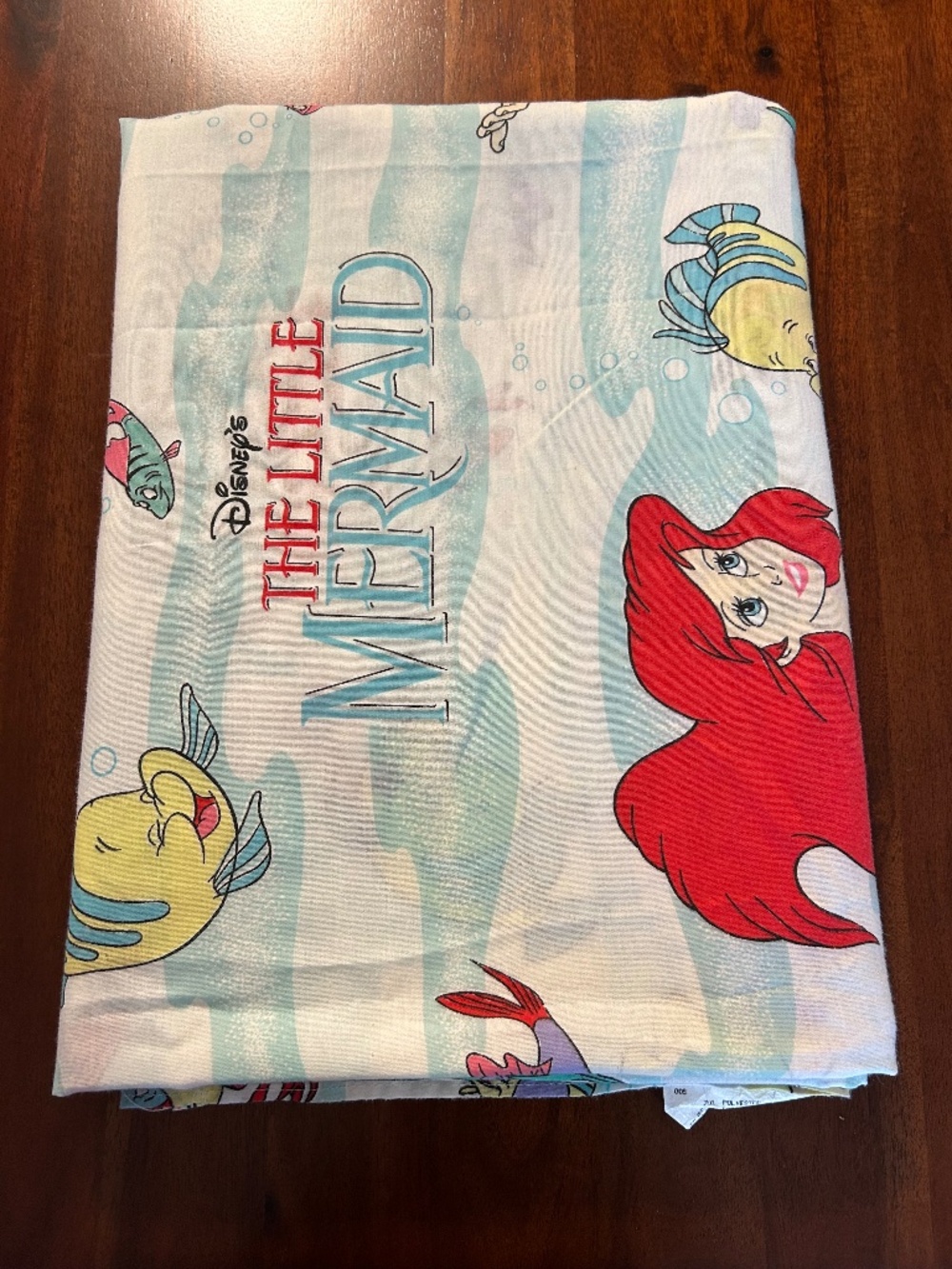 Vintage 1989 Disney The Little Mermaid Twin Bed Sheet